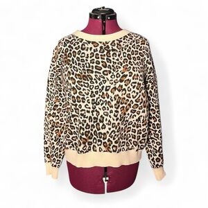 TTahari Leopard Print Knit Sweater